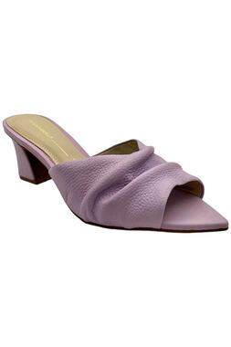 INTENTIONALLY BLANK Leather Pointed Toe Mule Sandals Fair Lilac - Medium